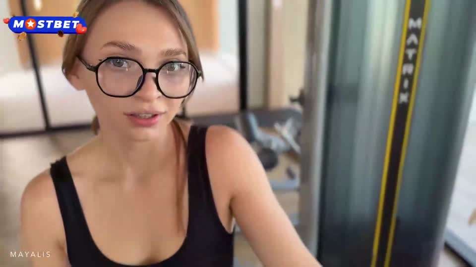 Cute Fitness Trainer Girl Gives Her First